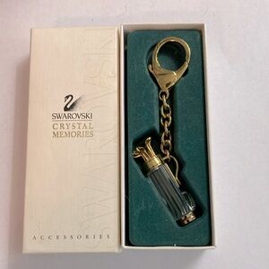 Swarovski Gold and Crystal Golf Bag Keychain